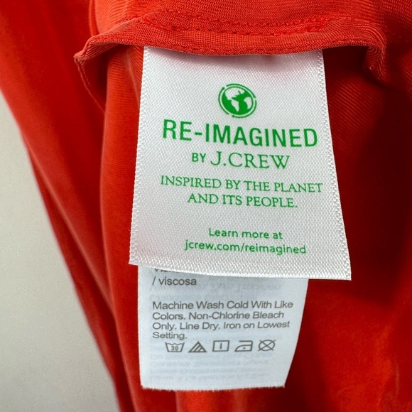 NWT J.Crew Size 12T Tall Orange Gwyneth Slip Dress Midi Cupro Viscose Blend - Picture 7 of 8